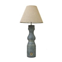 Lampa stołowa ceramiczna betonowa z abażurem 55cm